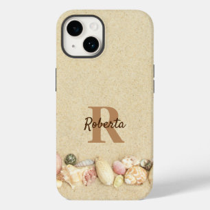 Monogram Namn Beach Sand Seashells