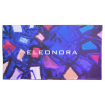 Monogram namn blå marin abstrakt fet