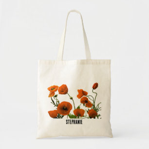 Monogram Namn Blommigt Bridesmaid Bröllop Gift Fav Tygkasse