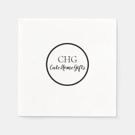Monogram Namn Butik Verksamhet Pappersservett