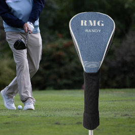 Monogram Namn, Classic Blue Jean Denim Print,