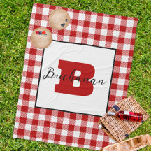 Monogram Namn Classic Red Picnic
