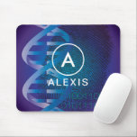 Monogram Namn DNA Fingerprint Medical Science Musmatta<br><div class="desc">Persoanlisera namn och monogrammet. En coola-,  trendig- och roligt-medicinsk-vetenskapligt inspirerad utformning. Perfektens gåva till alla läkare,  sjuksköterskor,  vetenskapsmän,  vetenskapslärare,  labbtekniker,  science studenter,  i kort,  vem som helst i ditt liv (och det inkluderar dig)! Designad av Thisisnotme©</div>