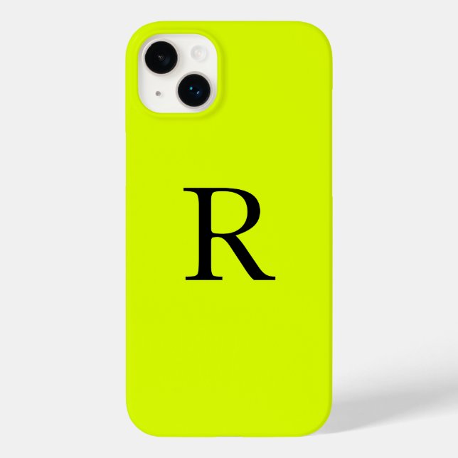 Monogram Namn Fluorescent Chartreuse Gult Neon (Baksida)