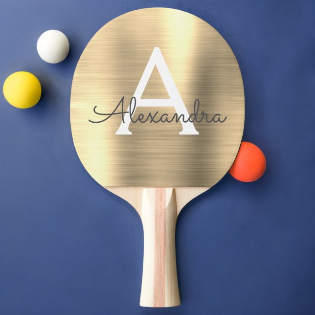 Monogram Namn för metallisk eldningsolja från Luxu Pingisracket (Skapare uppladdad)