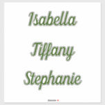 Monogram Namn Forest Grönt Baby Shower Birthdays Klistermärken<br><div class="desc">Designad med textmallar för anpassningsbar färg för olika namn eller andra texter! Underbar för tillfälle som studenten,  födelsedagar,  babyduschar,  bröllop,  möhippor eller bara för märkning av gåvor,  party favors etc.! Du kan ändra text,  teckensnitt,  teckensnitt,  färg eller färg i bakgrunden som du vill!</div>