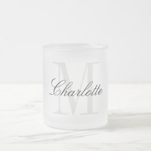 Monogram Namn Frostad Glasmugg