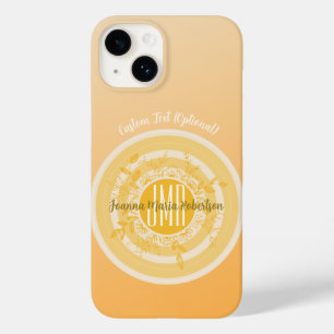 MONOGRAM NAMN GULD KRÄFTSFOLIAGCIRKLE