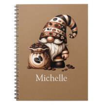 Monogram Namn Initialer Coffee Gnome Brown White