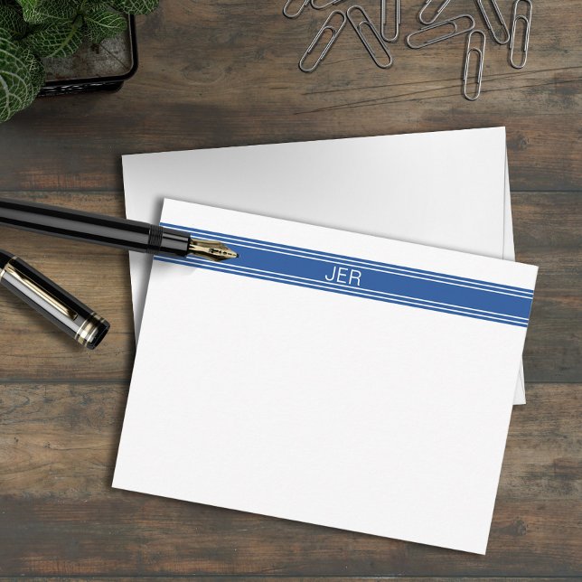 Monogram Namn Initialer, modern, minimalistisk, pl Anteckningskort (Skapare uppladdad)