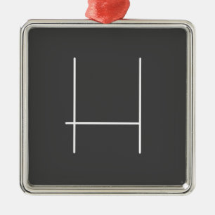 Monogram, Namn, initialt, modernt, minimalistiskt Julgransprydnad Metall