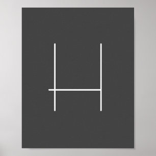 Monogram, Namn, initialt, modernt, minimalistiskt  Poster
