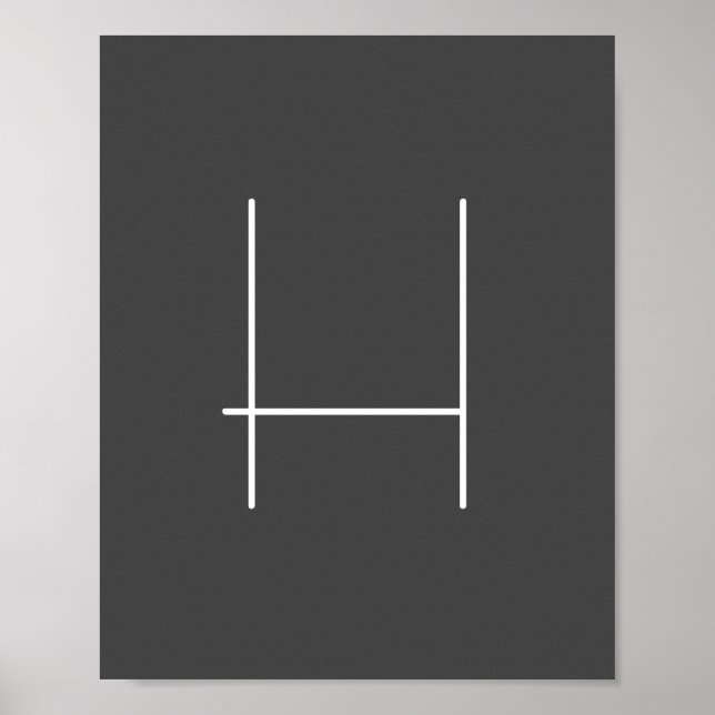 Monogram, Namn, initialt, modernt, minimalistiskt  Poster (Framsidan)