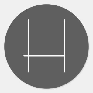 Monogram, Namn, initialt, modernt, minimalistiskt Runt Klistermärke