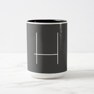Monogram, Namn, initialt, modernt, minimalistiskt Två-Tonad Mugg