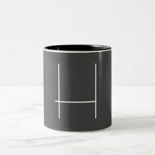 Monogram, Namn, initialt, modernt, minimalistiskt Två-Tonad Mugg