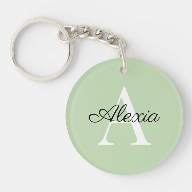 Monogram Namn Inledande Bridesmaid Acrylic Keychai (Framsidan)