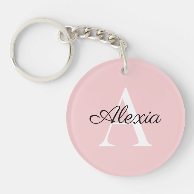 Monogram Namn Inledande Bridesmaid Acrylic Keychai (Framsidan)