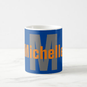 Monogram, Namn, inledande, modernt, minimalistiskt Kaffemugg