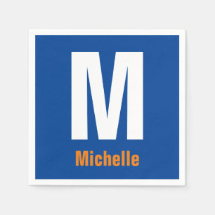 Monogram, Namn, inledande, modernt, minimalistiskt Pappersservett