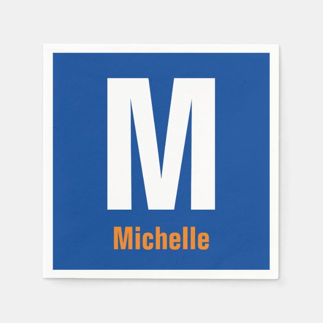 Monogram, Namn, inledande, modernt, minimalistiskt Pappersservett (Framsidan)