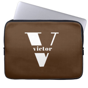 Monogram Namn Intital ändringsbar personlighet Laptop Fodral