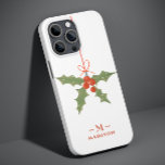 Monogram Namn jul Holly Winter Blommigt<br><div class="desc">IPhone Smart Phone-väskan med Monogram Namn jul Holly Winter Blommigt har en grov dekoration i rött och grönt med din personlig namn och ett monogram i elegantens röda skript nedan. Anpassa genom att redigera texten i textrutorna. Perfekt för födelsedag, jul, Mors dag, bästa vänner och mycket annat. Designad av ©Evco...</div>