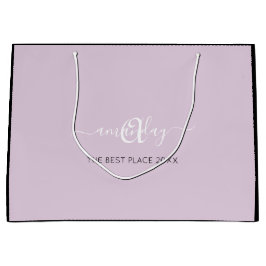 Monogram Namn Lavender Lila Shop Bröllop