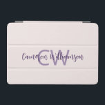 Monogram Namn minimalistiskt solitt  iPad Mini Skydd<br><div class="desc">Monogram Namn-minimalistiskt iPad-mini-hölje är en del av samlingen "Rand och blommor: Bath, Beach, Yoga, Travel". Monogrammet och namn i ett elegant-skript beskriver höljet. Anpassa ditt namn och initialer för att göra det till ditt. Varje objekt i samlingen gör också en fantastisk gåva som handlar om att dekorera ett badrum, simma...</div>