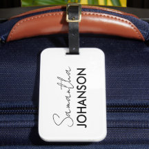 Monogram Namn Modern Minimalist Förenklad