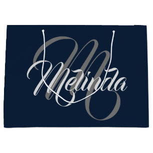 Monogram Namn Modern Möhippa Grått-flotta