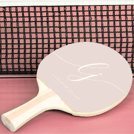 Monogram Namn Modern monogrammad Rosa Pingisracket