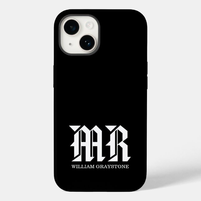 Monogram Namn MR. Black and White (Baksida)