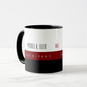 Monogram Namn och jobbmodern arkitekt Mugg