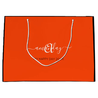 Monogram Namn Orange Möhippa Sweet16th Bröllop