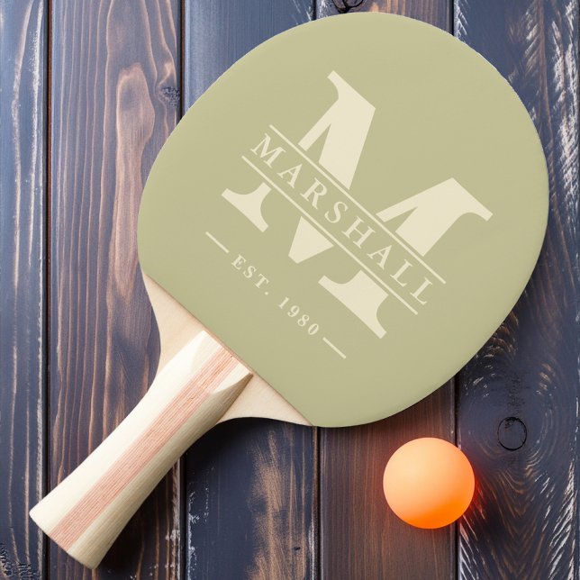 Monogram & Namn Överlägg Damm Salvia Pingisracket (Skapare uppladdad)