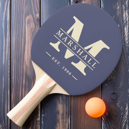 Monogram & Namn Överlägg Lavendelbris Pingisracket