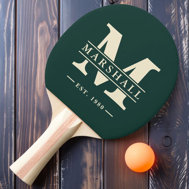 Monogram & Namn Överlägg Sagegrön Pingisracket (Skapare uppladdad)