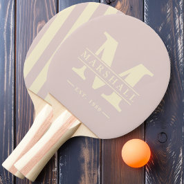 Monogram & Namn Överläggsning Poloskjorta Lavendel Pingisracket