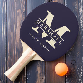Monogram & Namn-overlay Midnight Ocean Pingisracket