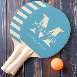Monogram & Namn-overlay Polo Aqua Sky Pingisracket