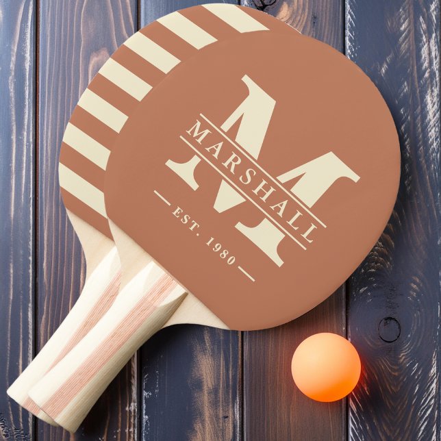 Monogram & Namn-overlay Polo Blekt Rosa Pingisracket (Skapare uppladdad)