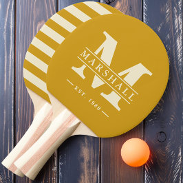 Monogram & Namn-overlay Polo Golden Ochre Pingisracket