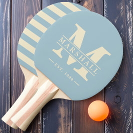 Monogram & Namn Overlay Polo Ljusblå Pingisracket