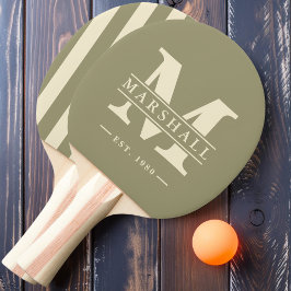 Monogram & Namn-overlay Polo-randig Sage Meadow Pingisracket