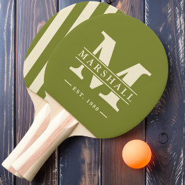 Monogram & Namn-overlay Polo-randig Willow Green Pingisracket