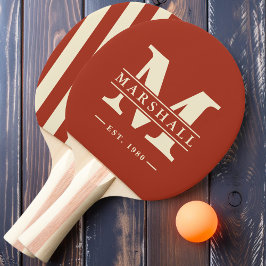Monogram & Namn-overlay Polo-randning Bränd Sienna Pingisracket