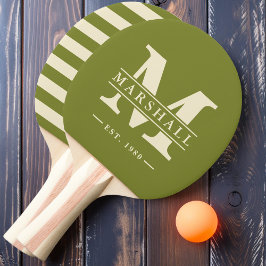 Monogram & Namn Overlay Polo Willow Green Pingisracket