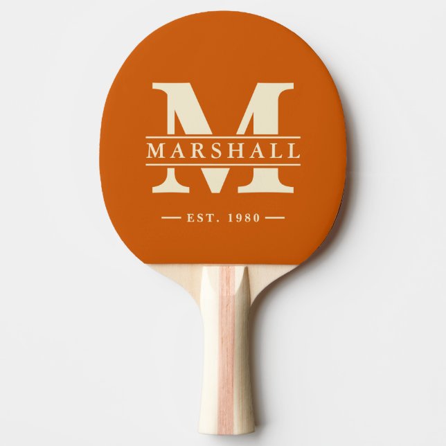 Monogram & Namn Overlay Pumpa  Pingisracket (Framsidan)
