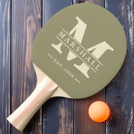 Monogram & Namn Overlay Sage Meadow Pingisracket